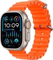Apple Watch Ultra 2 (GPS + Cellular Caixa de Titanio Em Prata e Correia Esportiva Em Cor Orange Ocean 49 MM MREH3LL/A