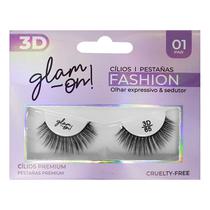 Cilios Posticos Glam-On Fashion 3D/65 - 1 Par