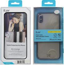 Capa Iluv iPhone XS-Max Metal Care Preto Transparente Aixpmtbk