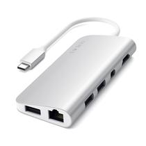 Hub USB-C Satechi Multimedia Adapter ST-TCMM8PAS USB-C/HDMI/Ethernet - Silver