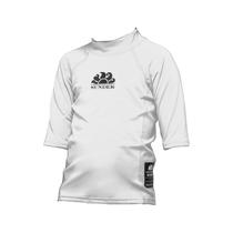 Camisa Termica Infantil Sundek Rash Guard Tamanho 10 Unisex - Branco