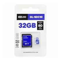Cartao de Memoria Goline GL-SDC10 - 32GB - Micro SD com Adaptador - 80MB/s