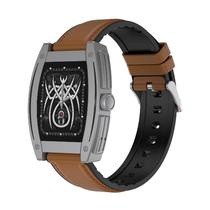 Relogio Smartwatch Inteligente N72 Tela 1.72" com Bluetooth - Prata/Marrom