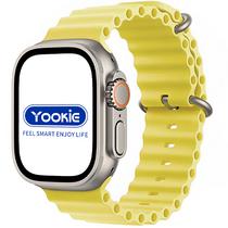 Smartwatch Yookie T800 Ultra 49 MM com Bluetooth - Dourado/Amarelo