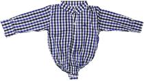 Ant_Camisa Body Xadrez para Bebes Upalala Masculino - Azul