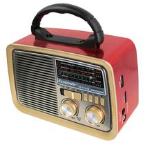 Radio Portatil Ecopower EP-F121 - USB/SD/Aux - AM/FM - Bluetooth - Vermelho