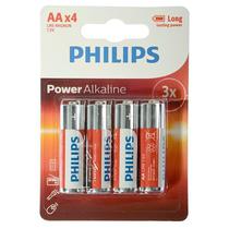 Pilha AA Philips Alkalina LR6P4B/97 Powerlife 4UND