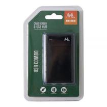 Hub 4P Mtek HR-008 USB 2.0 Preto + Card Rea 32G
