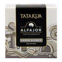 Alfajor Artesanal Tatakua Recheado Doce de Leite Cobertura Chocolate Branco 80G