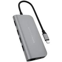 Adaptador USB-C/ HDMI/ USB/ RJ45/ Memory Hyperdrive Cinza Hyper+ HD30F