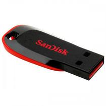Pendrive de 64GB Sandisk Cruzer Blade Z50 SDCZ50-064G-B35 - Preto/Vermelho
