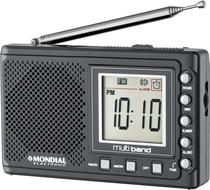 Radio Relogio Portatil Mondial Multi Band RP-04 AM/FM Preto