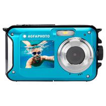 Camera Digital Agfaphoto Realishot WP8000 - 24MP - A Prova D'Agua - Tela Dual 2.7" + 1.8" - Azul