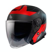 Capacete MT Helmets Thunder 3 SV Jet Cooper A5 - Aberto - Tamanho XL - com Oculos Interno - Matt Vermelho