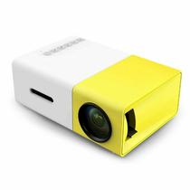 Mini Projetor LED Multimedia Portatil TGT / LCD / 10-18W / Wifi / 4K / Con Controle Remoto - Amarelo/ Branco