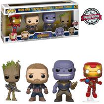 Funko Pop Marvel Avengers Infinity War Exclusive - Iron Man / Captain America / Thanos / Groot (4 Pack)