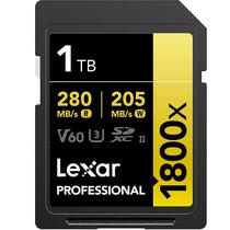 Memoria SD Lexar Professional 1800X Serie Gold 280-205 MB/s C10 U3 V60 1 TB (LSD1800001T-BNNNG)