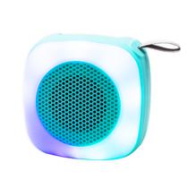 Caixa de Som / Speaker Mobile Multimedia MS-2233BT com Bluetooth / FM Radio / USB / LED Color Full / Recarregavel - Cyan