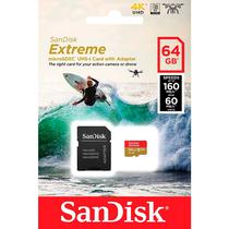 Cartão de Memória Micro SDXC Extreme 64 GB Sandisk SDSQXA2-064G-GN6AA 160MB/s - SDSQXA2-064G-GN6AA