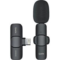 Microfone Wireless para Celular Quanta QTMISI10 com Lightning - Preto