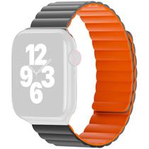 Correia Wiwu WI-WB001 Pra Apple Watch 42-49MM de Silicone - Gray/Orange