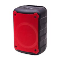 Speaker / Caixa de Som Portatil Soonbox S40 K0112 / 4" / com Microfone / Bluetooth 5.0 / FM Radio / TF Card / Aux / USB / 5W / USB Recarregavel - Preto/ Vermelho