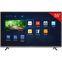 Smart TV LED de 55" Hyundai HYLED-55UHD2 4K com Wi-Fi/USB/HDMI/Bivolt - Preto