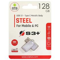 Pendrive S3+ Steel 3.1 S3PD3104128AL-R de 128GB USB/USB-C - Prata