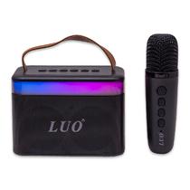 Mini Speaker / Caixa de Som Portatil Luo LU-3170 com Microfone / Bluetooth / Aux / USB / TF / Recarregavel - Preto
