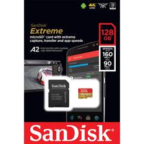 Cartão de Memória Micro SD Sandisk Extreme 160-90 MB/s C10 U3 128 GB (SDSQXA1-128G-GN6MA)