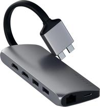 Adaptador USB-C Dual Multimedia Hub Satechi ST-Tcdmmam Cinza