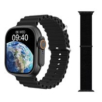 Relogio Inteligente Smartwatch Microwear Ultra 9 49MM com 2 Pulseiras (Silicone / Nailon ) e Bluetooth - Preto