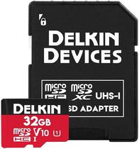 Cartao de Memoria Micro SDHC Delkin 32GB 100MB/s com Adaptador para SD
