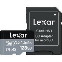 Cartão de Memória Micro SD Lexar Professional 1066X 160-120 MB/s C10 U3 128 GB (LMS1066128G-Bnanu)