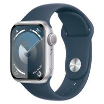 Apple Watch Series 9 MR913LW/A Caixa Aluminio 41MM Prata - Esportiva Azul M/L