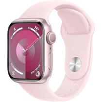 Apple Watch Series 9 Caixa de Aluminio Em Rosa e Correia Esportiva Em Cor Rosa 45 MM M/L MR9H3LW/A