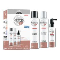 Kit Tres Passos Nioxin NO3 Colored Hair Light Thinning SH.(300ML)+CD.(300ML)+Trat.(100ML)