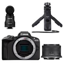 Camera Canon Eos R50 Creator Kit 18-45MM F/4.5-6.3 Is STM + Microfone + Grip