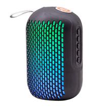 Caixa de Som / Speaker Mobile Light Modes MS-2229BT com Bluetooth / FM Radio / USB / LED Color Full / Recarregavel - Preto