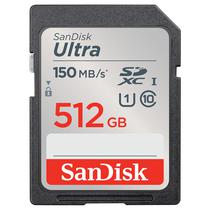 Cartao de Memoria SD de 512GB Sandisk Ultra SDSDUNC-512G-GN6IN - Preto/Cinza