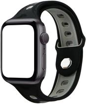 Apple Watch Swap S6 GPS 44MM Space Gray com Pulseira Fashion Black/Grey