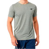 Camiseta New Balance Masculino Tenacity Tee XL Cinza/Verde - MT11095DO1
