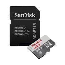 Cartao de Memoria Micro SD Sandisk Ultra 64GB Classe 10 Ate 100MB/s