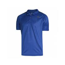 Camisa Polo Adidas D2M 3 Listras Azul