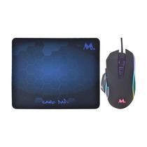 Kit Gamer Mouse Mtek PG68 RGB + Mouse Pad - Preto