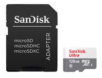Cartao de Memoria Micro SD Sandisk Ultra 2X1 C10 128GB 100MBS -(SDSQUNS-128G-GN6TA)
