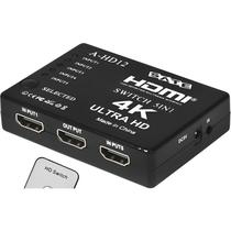 HDMI Switch 5 Em 1 Satellite A-HD12 4K - Preto