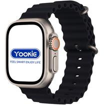 Smartwatch Yookie T800 Ultra 49 MM com Bluetooth - Preto/Dourado