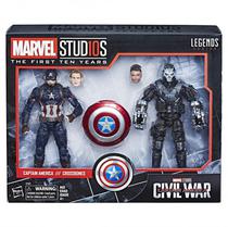 Boneco Hasbro Marvel Legends Captain America Civil War - Captain America + Crossbones E2447