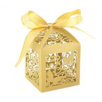 Caixas de Lembrancinhas para Festa Borboleta T03 Dourado